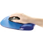 Fellowes Tapis de souris repose poignet Crystal Gel, tapis de souris ergonomique, en gel transparent bleu Fellowes Tapis de souris repose poignet Crystal Gel, tapis de souris ergonomique, en gel transparent bleu