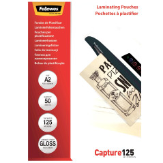 Fellowes Pochettes de plastification Image Last A2 125 microns Transparent