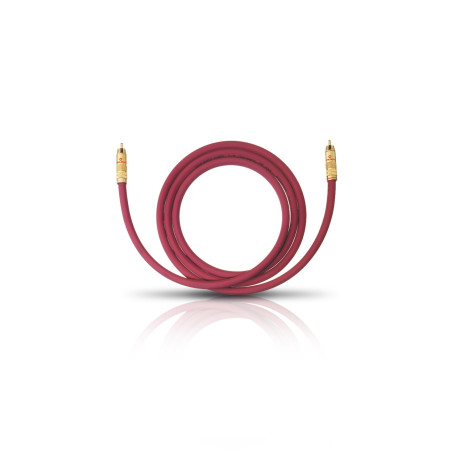 Oehlbach 2055 NF 214 Câble Subwoofer 1x5m Bordeaux