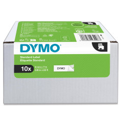 DYMO D1 étiquettes autocollantes authentiques | rouleau de 9 mm x 7 m | impression en noir sur fond blanc | pour étiqueteuses La