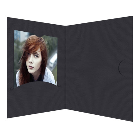 1x100 Daiber Chemises identité Opti-Line Noir Jusque 7x10 cm