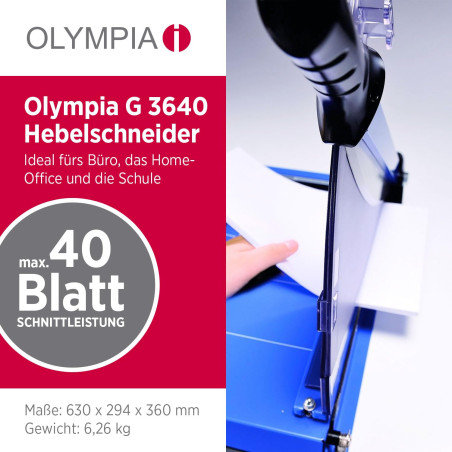 Olympia G 3640 360mm 40sheets paper cutter - paper cutters (630 x 360 x 294 mm), 2 Pezzi