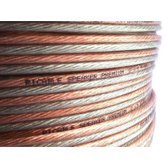 Ricable Custom 1.5/20 - Câble d‘Enceinte 20m 2 x 1,5 mm² pour Hi-FI Audio Haut-Parleur en cuivre OFC