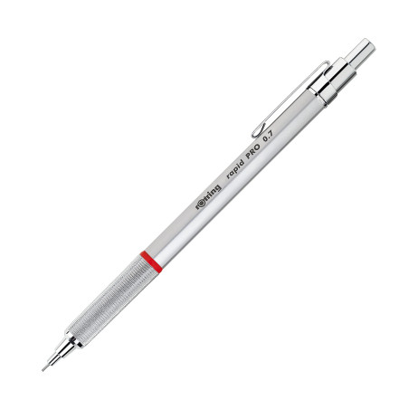 rOtring PRO Portemine mécanique rétractable | 0,7 mm | argent chromé