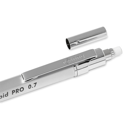 rOtring PRO Portemine mécanique rétractable | 0,7 mm | argent chromé
