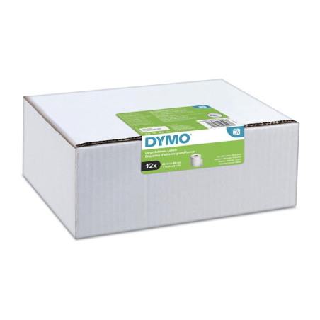 DYMO Pack de 12 étiquettes LW large adresse 36 x 89 mm 2093093