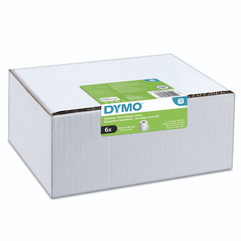 DYMO LW grandes étiquettes autocollantes authentiques pour expéditions et badges nominatifs | 54 mm x 101 mm | rouleau de 220 ét DYMO LW grandes étiquettes autocollantes authentiques pour expéditions et badges nominatifs | 54 mm x 101 mm | rouleau de 220 ét