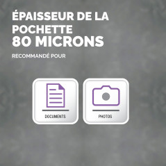 Fellowes 5312903 Enhance Pochettes de plastification brillantes A4 80 microns - Pack de 250 Transparent