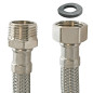 SOMATHERM FOR YOU, Flexible sanitaire 3/8" mâle écrou tournant 300mm DN8 - Tuyau EPDM tressé acier inox - Raccord durable laiton SOMATHERM FOR YOU, Flexible sanitaire 3/8" mâle écrou tournant 300mm DN8 - Tuyau EPDM tressé acier inox - Raccord durable laiton