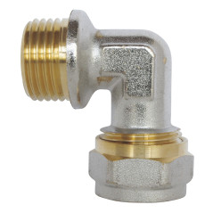 SOMATHERM FOR YOU, Coude à visser pour tube multicouche Ø16 Mâle 15/21 - Raccordement facile sans outil, étanchéité par joints t