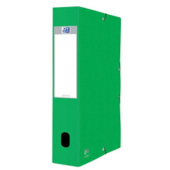 OXFORD Boîte Capacité Standard Eurofolio+ 24x32cm Dos 60mm avec Elastique Couverture Carte Vert