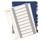 Leitz Intercalaires 1-10, Imprimable sur PC, A4, Plastique Ultra-Résistant, Extra-Large, Blanc/Multicolore, Style, 12370000