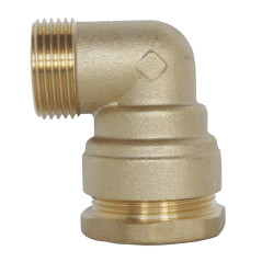 SOMATHERM FOR YOU, Raccord coudé laiton SUMO pour tube PE Ø40 mm - Mâle 1"1/4 - Pression 20 bars - Température -10° à +80°C - Jo