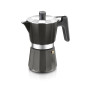 BRA Perfecta Black | Cafetière Italienne à Induction, Aluminium, Capacité 12 Tasses, Couleur Argent