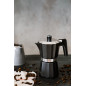 BRA Perfecta Black | Cafetière Italienne à Induction, Aluminium, Capacité 12 Tasses, Couleur Argent