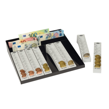 Wedo 160790037 Monnayeur avec colonnes amovibles 27,8x27,0x6,0cm Noir/gris lumière