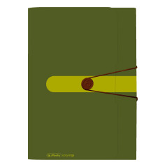 Herlitz 11411253 Trieur Herlitz 12 compartiments en film plastique recyclé vert foncé