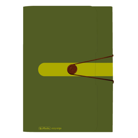 Herlitz 11411253 Trieur Herlitz 12 compartiments en film plastique recyclé vert foncé
