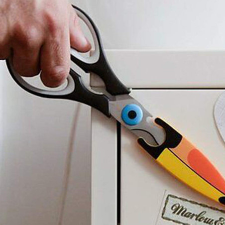 Kikkerland KKSC16 Ciseau Multifonctions Magnétique Forme de Toucan