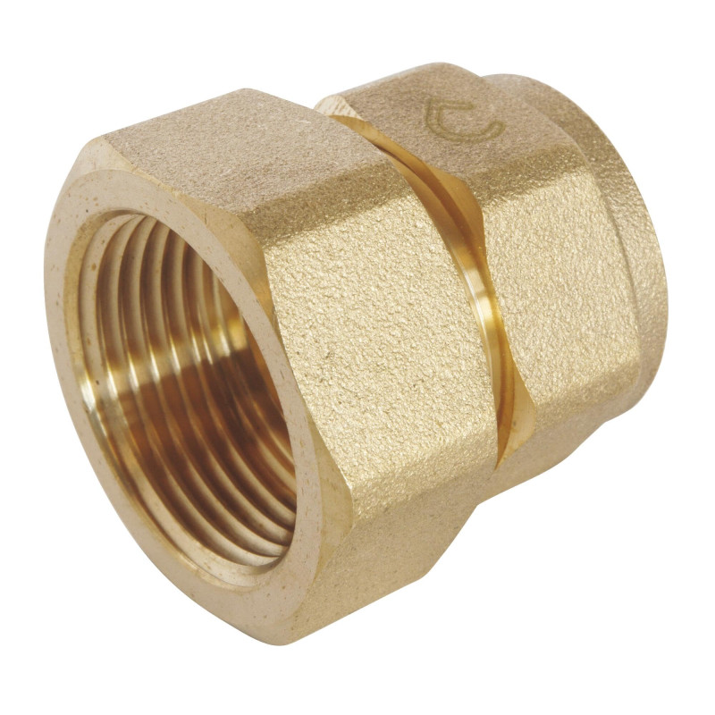 SOMATHERM FOR YOU, Raccord à compression femelle 20/27 pour tube PER Ø25 - Installation rapide et fiable - Normé ACS - Pression SOMATHERM FOR YOU, Raccord à compression femelle 20/27 pour tube PER Ø25 - Installation rapide et fiable - Normé ACS - Pression