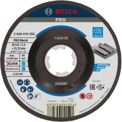 Bosch 1x Disque à tronçonner PRO Metal Longlife pour petite meuleuse angulaire et X-Lock, M14/22,23 mm (pour Acier, Ø 115 mm, Pr