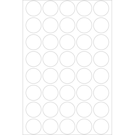 Herma 2257 Étiquettes fermoirs extrafortes rondes diamètre 19 mm 640 pièces, Mat
