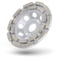 PRODIAMANT Meule boisseau diamantée 125 mm universelle pour béton et pierre - Double rangée, fixation 22,2 mm PRODIAMANT Meule boisseau diamantée 125 mm universelle pour béton et pierre - Double rangée, fixation 22,2 mm