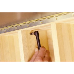 wolfcraft 1573000 - Tournevis à Main d'Angle avec Porte-embouts - Longueur 109 mm - Coté 25 mm