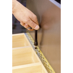 wolfcraft 1573000 - Tournevis à Main d'Angle avec Porte-embouts - Longueur 109 mm - Coté 25 mm