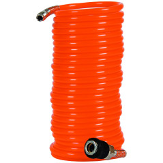 Einhell Tuyau spirale à air comprimé pour compresseur (8 mètres, 8 bar max, Ø 6mm, raccord inclus)