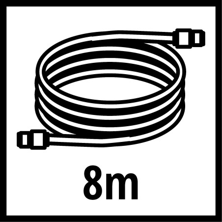 Einhell Tuyau spirale à air comprimé pour compresseur (8 mètres, 8 bar max, Ø 6mm, raccord inclus)