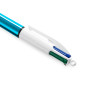 BIC 4 Couleurs Shine Stylos-Bille Rétractables Pointe Moyenne (1,0 mm) - Corps Bleu Métallisé, Boîte de 12 BIC 4 Couleurs Shine Stylos-Bille Rétractables Pointe Moyenne (1,0 mm) - Corps Bleu Métallisé, Boîte de 12