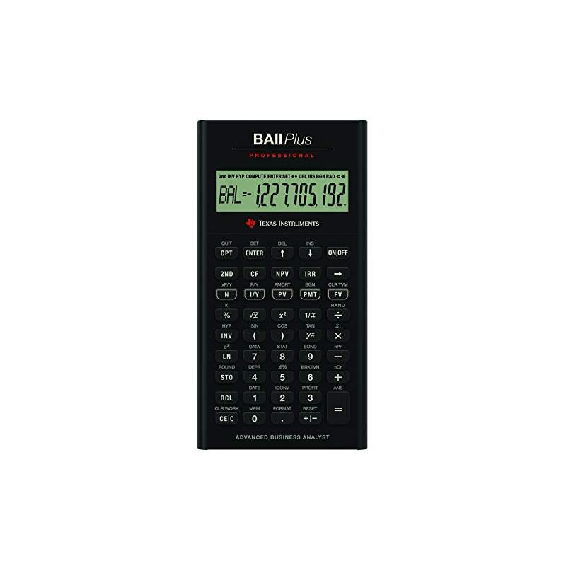 Texas Instruments BA II Plus Professional Calculatrice