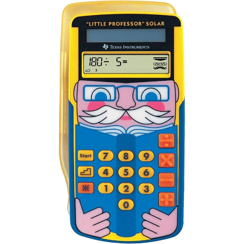 Texas Instruments LPROFSOLAR Little Professor Calculatrice solaire d'apprentissage,jaune,bleu Texas Instruments LPROFSOLAR Little Professor Calculatrice solaire d'apprentissage,jaune,bleu