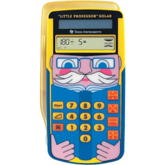 Texas Instruments LPROFSOLAR Little Professor Calculatrice solaire d'apprentissage,jaune,bleu