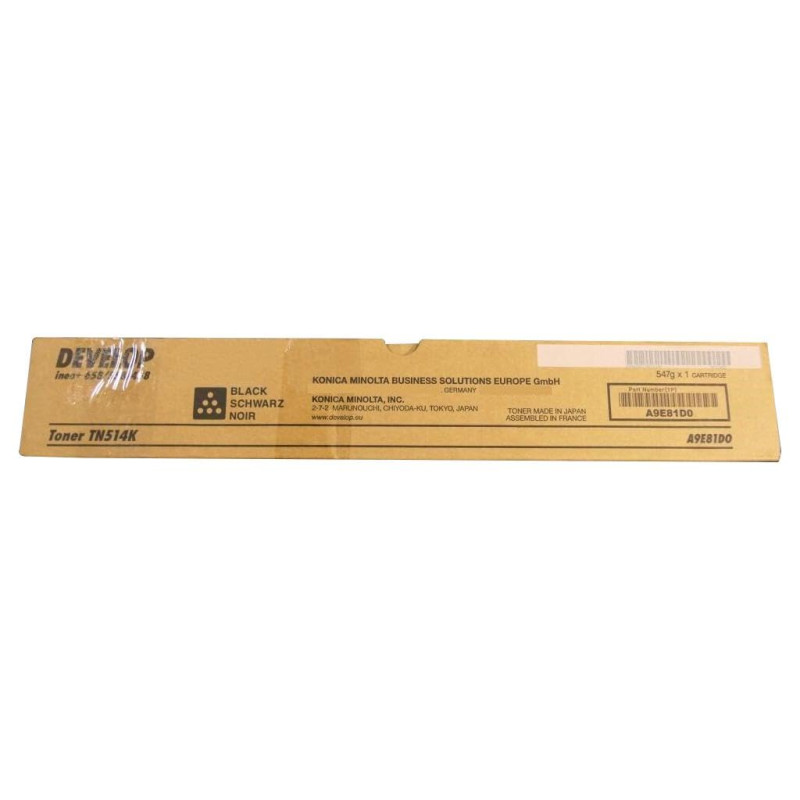 Develop A9E81D0 Cartouche de toner Original Noir 1 pièce(s) - Cartouches de toner (26000 pages, Noir, 1 pièce(s)) Develop A9E81D0 Cartouche de toner Original Noir 1 pièce(s) - Cartouches de toner (26000 pages, Noir, 1 pièce(s))