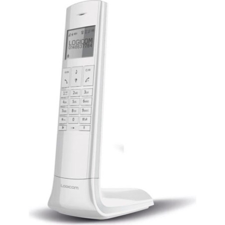 Logicom Luxia 150 Téléphone Sans fil Blanc et Gris