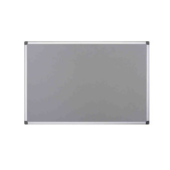 Bi-Office Tableau d'Affichage en Feutre Gris Maya, Cadre en Aluminium, 60x45 cm