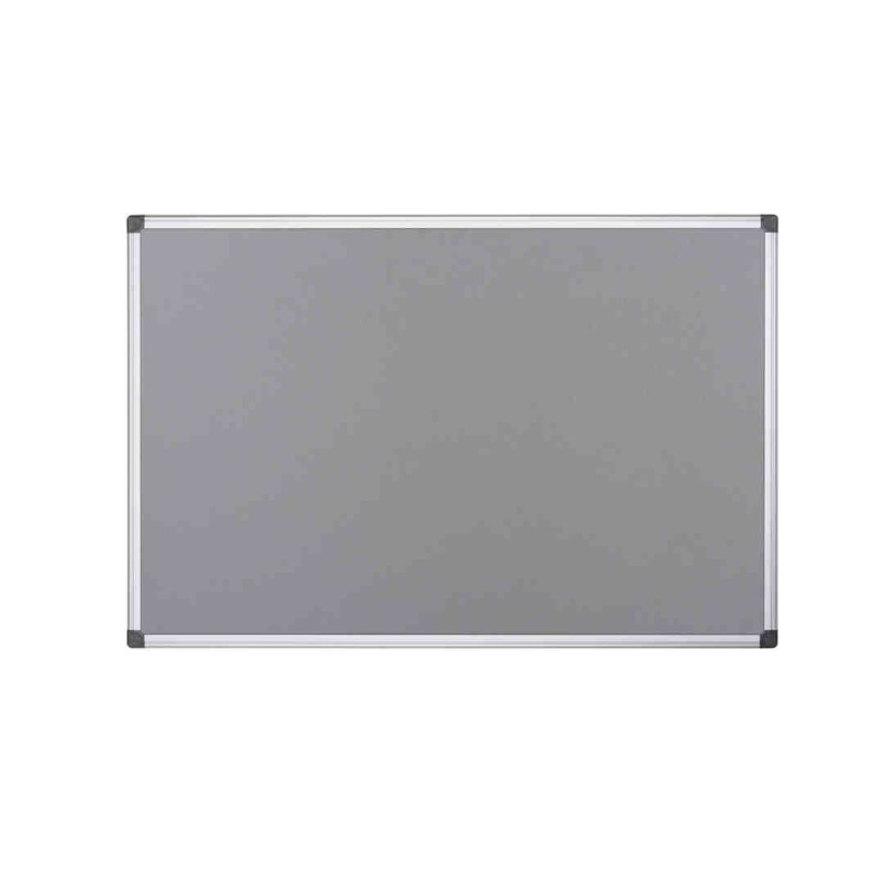 Bi-Office Tableau d'Affichage en Feutre Gris Maya, Cadre en Aluminium, 60x45 cm Bi-Office Tableau d'Affichage en Feutre Gris Maya, Cadre en Aluminium, 60x45 cm