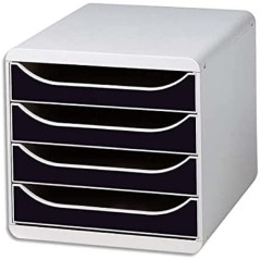EXACOMPTA Module de classement Big box Office Gris / Noir - 27,8 x 26,7 x 34,7 cm