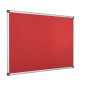 Bi-Office Tableau d'Affichage en Feutre Rouge Maya, Cadre en Aluminium, 90x60 cm
