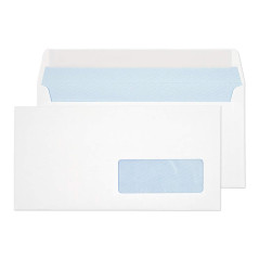Blake Everyday | enveloppe DL (11 x 22cm) avec fenêtre | lot de 500 unités | 100 GSM | enveloppes blanches avec bande autocollan