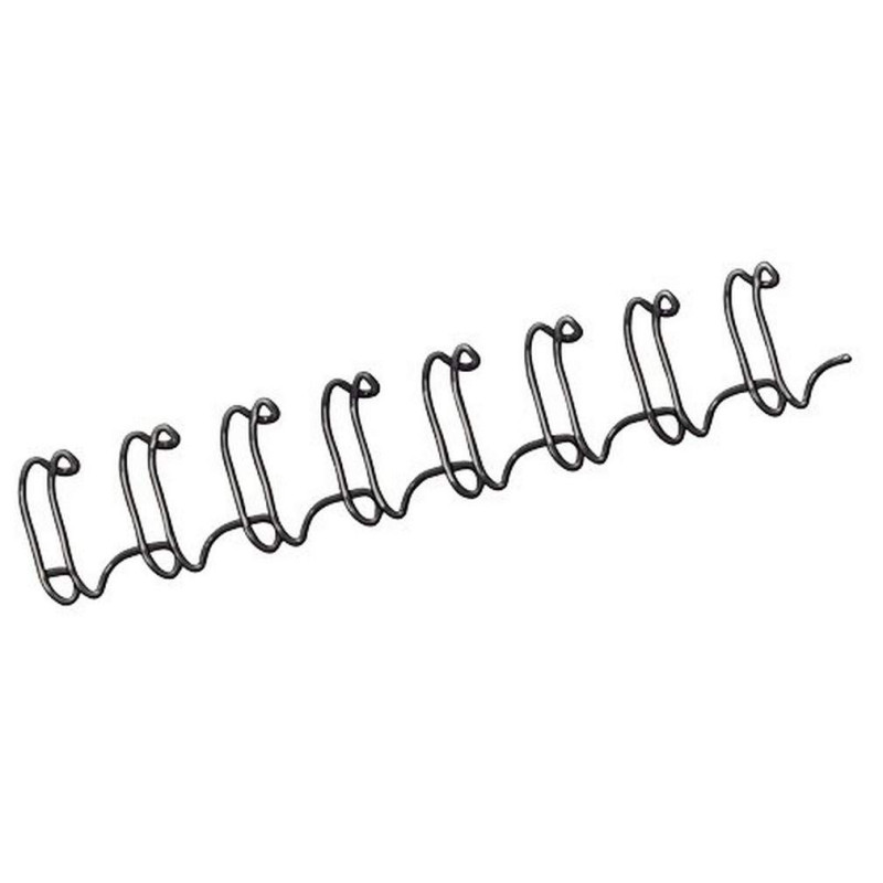 FELLOWES Boîte de 100 peignes anneaux métal 34 boucles 6,4 mm noir FELLOWES Boîte de 100 peignes anneaux métal 34 boucles 6,4 mm noir