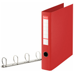 Esselte - 82403 - Classeur à 4 anneaux en Polypropylène - A4 - 55 mm - Rouge