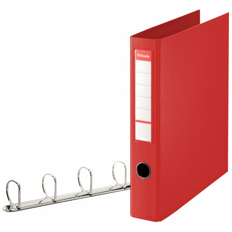 Esselte - 82403 - Classeur à 4 anneaux en Polypropylène - A4 - 55 mm - Rouge