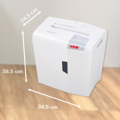 HSM shredstar X5 Destructeur de documents degré de sécurité 3, 5 feuilles coupe en particules Blanc/Argent