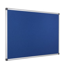 Bi-Office Tableau d'Affichage en Feutre Bleu Maya, Cadre en Aluminium, 60x45 cm