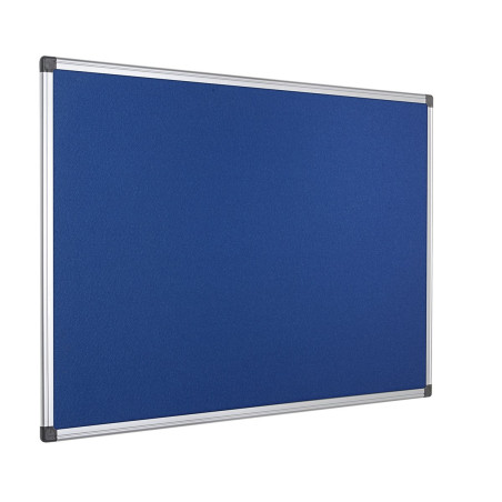 Bi-Office Tableau d'Affichage en Feutre Bleu Maya, Cadre en Aluminium, 60x45 cm