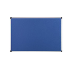 Bi-Office Tableau d'Affichage en Feutre Bleu Maya, Cadre en Aluminium, 60x45 cm