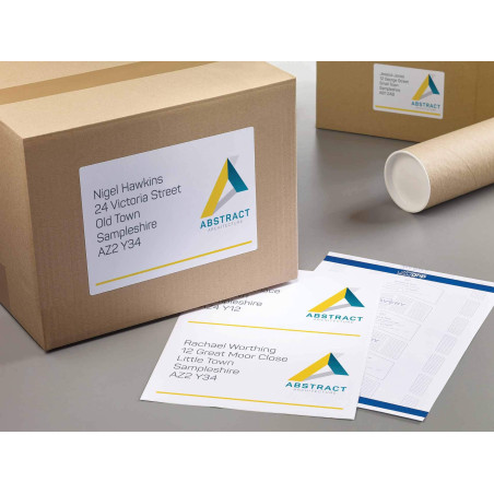 Avery Étiquettes Autocollantes Blanches, 100 Pièces, L7167-100, 199,6 x 289,1 mm, Papier A4, Feuille A4, Pour Imprimantes Laser,